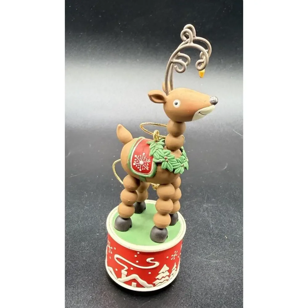 Hallmark Keepsake Ornament Wiggle-Wobble Reindeer QXG3086 No Box Lo16
